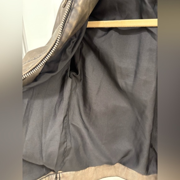 Stradivarius Vintage Style Vegan Leather Moto Jacket Size XS - Picture 11 of 12